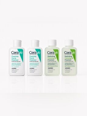 CeraVe Mini Cleanser Bundle 4pc Travel Size Foaming & Hydrating Oil
